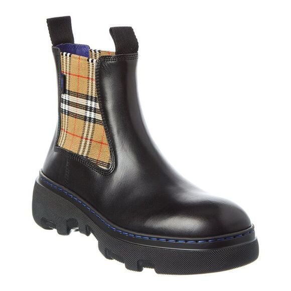 Burberry Shoes - Burberry Leather Chelsea Boot, Black